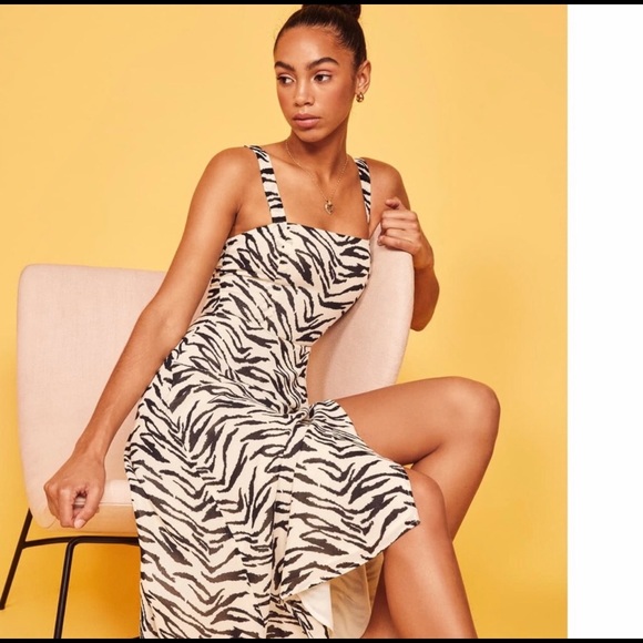 Reformation Zebra Print Nectarine Midi Sundress - Picture 4 of 7